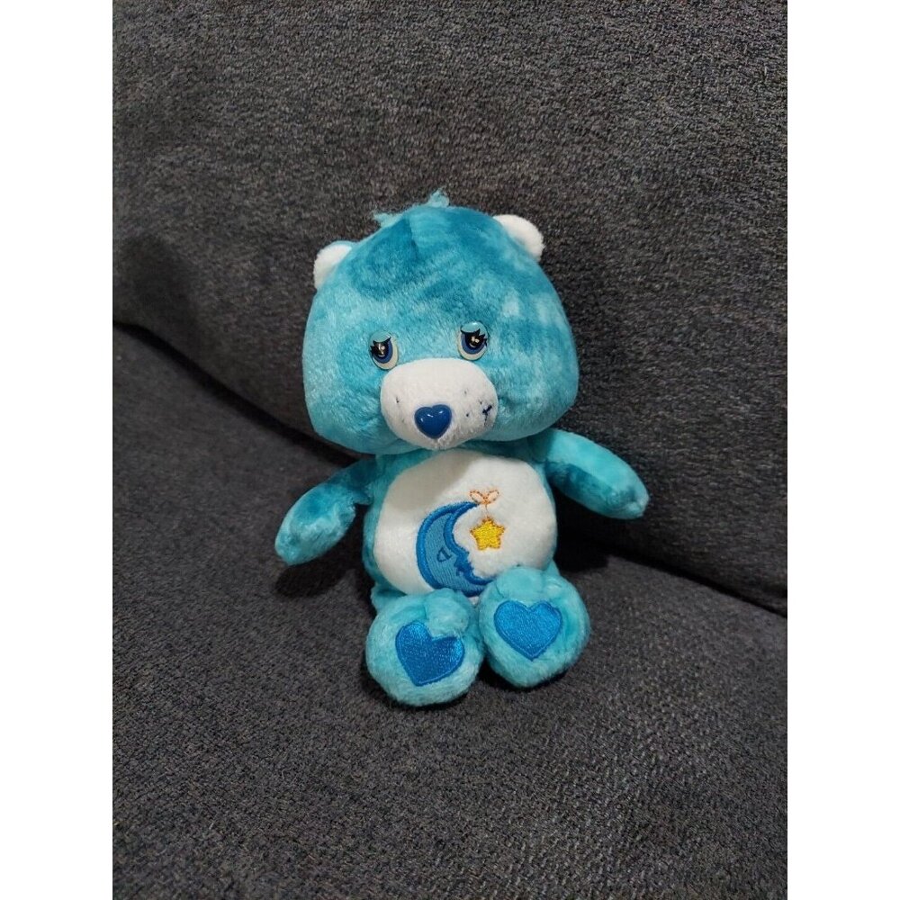 CARE BEARS Blue BEDTIME Bear ~ 2003 ~ 8" Tall ~ Special Edition Tie Dye Bears